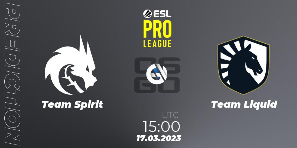 Team Spirit vs Team Liquid: Betting TIp, Match Prediction. 17.03.23. CS2 (CS:GO), ESL Pro League Season 17