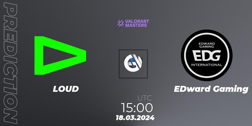 LOUD vs EDward Gaming: Betting TIp, Match Prediction. 18.03.24. VALORANT, VCT 2024: Masters Madrid