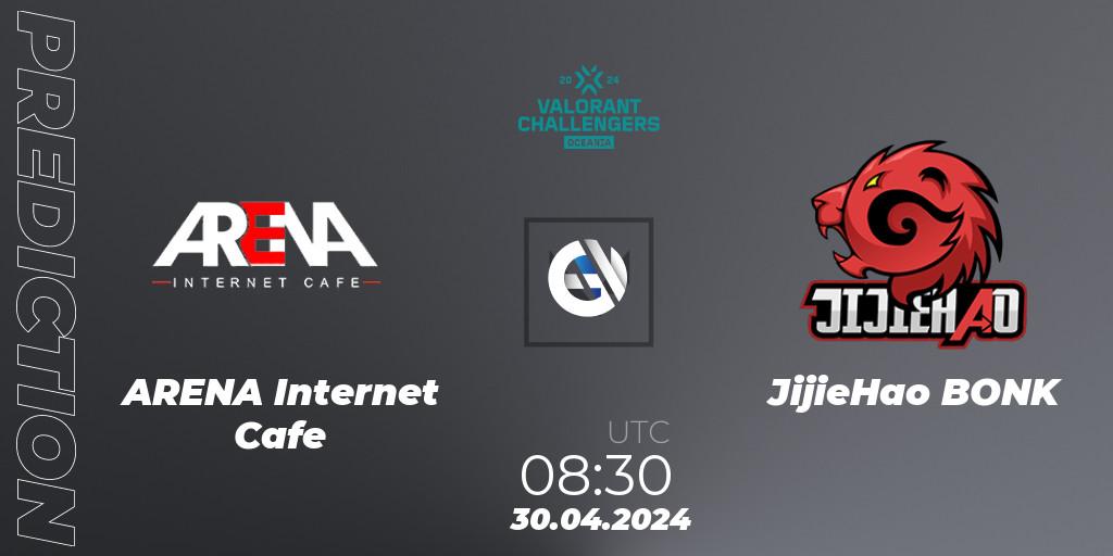 ARENA Internet Cafe vs JijieHao BONK: Betting TIp, Match Prediction. 30.04.2024 at 08:30. VALORANT, VALORANT Challengers 2024 Oceania: Split 1