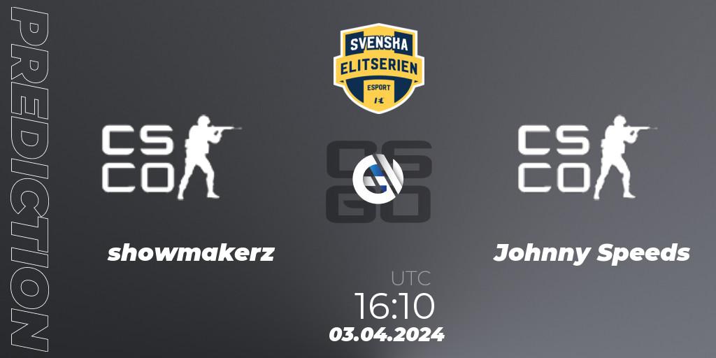 showmakerz vs Johnny Speeds: Betting TIp, Match Prediction. 03.04.24. CS2 (CS:GO), Svenska Elitserien Spring 2024