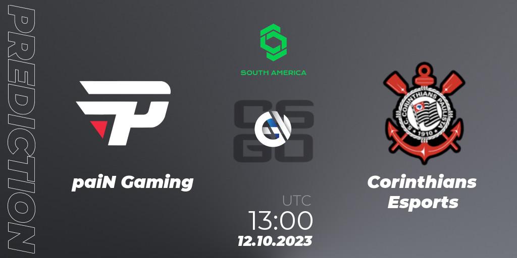 paiN Gaming vs Corinthians Esports: Betting TIp, Match Prediction. 12.10.2023 at 13:00. Counter-Strike (CS2), CCT South America Series #12