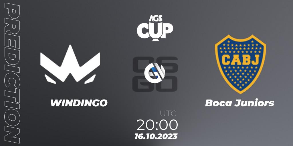 WINDINGO vs Boca Juniors: Betting TIp, Match Prediction. 16.10.2023 at 20:15. Counter-Strike (CS2), AGS CUP 2023