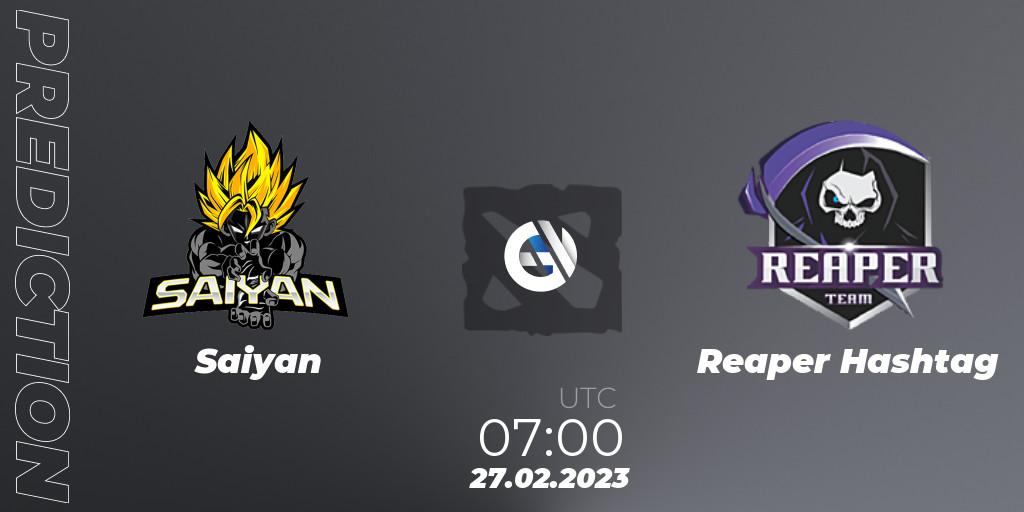 Saiyan vs Reaper Hashtag: Betting TIp, Match Prediction. 27.02.23. Dota 2, GGWP Dragon Series 1