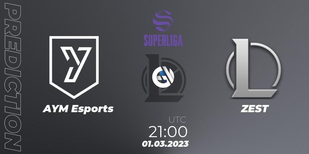 AYM Esports vs ZEST: Betting TIp, Match Prediction. 01.03.2023 at 21:00. LoL, LVP Superliga 2nd Division Spring 2023 - Group Stage