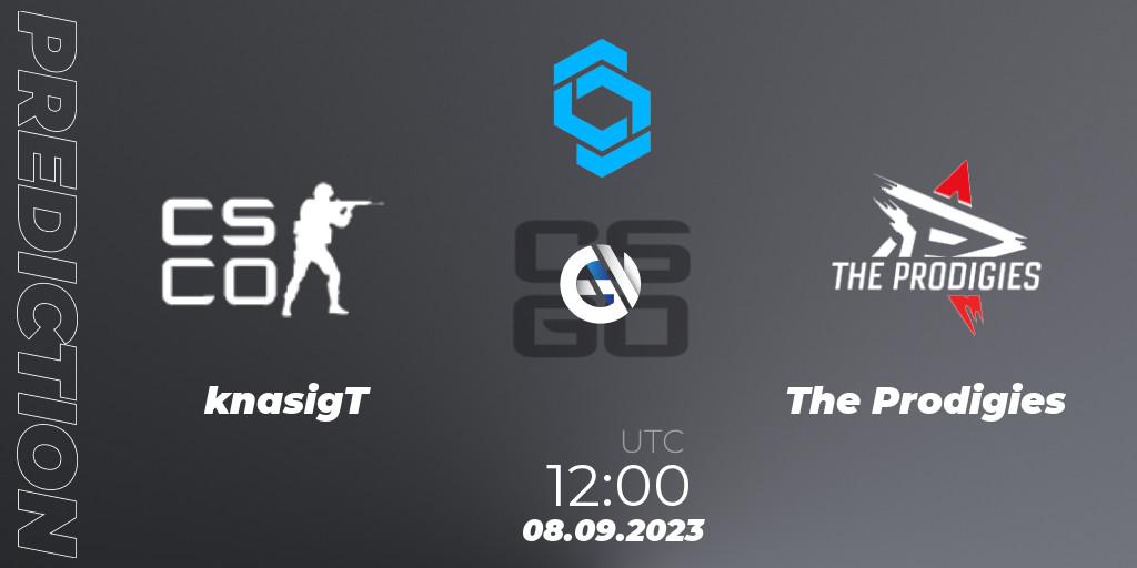 knasigT vs The Prodigies: Betting TIp, Match Prediction. 08.09.2023 at 12:00. Counter-Strike (CS2), CCT East Europe Series #2: Closed Qualifier