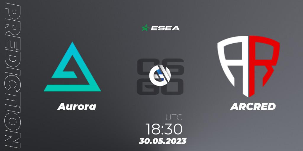 Aurora vs ARCRED: Betting TIp, Match Prediction. 30.05.2023 at 18:30. Counter-Strike (CS2), ESEA Advanced Season 45 Europe