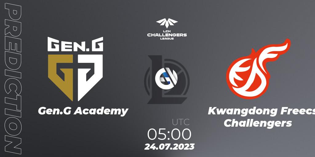 Gen.G Academy vs Kwangdong Freecs Challengers: Betting TIp, Match Prediction. 24.07.23. LoL, LCK Challengers League 2023 Summer - Group Stage