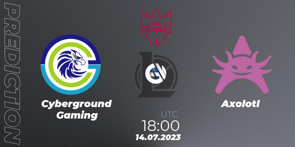 Cyberground Gaming vs Axolotl: Betting TIp, Match Prediction. 14.07.23. LoL, PG Nationals Summer 2023