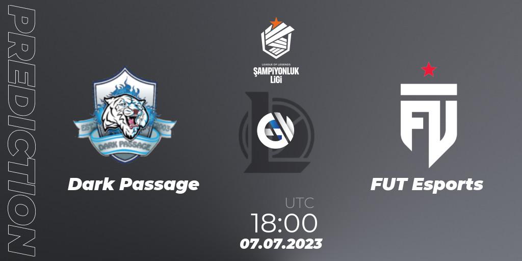 Dark Passage vs FUT Esports: Betting TIp, Match Prediction. 07.07.2023 at 18:00. LoL, TCL Summer 2023 - Group Stage