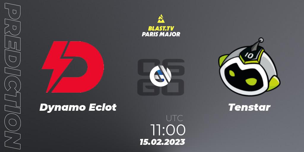 Dynamo Eclot vs Tenstar: Betting TIp, Match Prediction. 15.02.2023 at 11:00. Counter-Strike (CS2), BLAST.tv Paris Major 2023 Europe RMR Open Qualifier 2