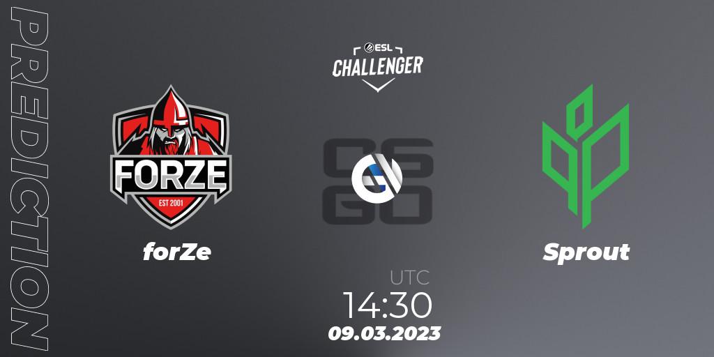 forZe vs Sprout: Betting TIp, Match Prediction. 09.03.23. CS2 (CS:GO), ESL Challenger Melbourne 2023 Europe Closed Qualifier