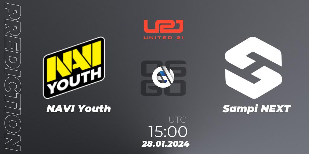 NAVI Youth vs Sampi NEXT: Betting TIp, Match Prediction. 28.01.24. CS2 (CS:GO), United21 Season 10: Division 2