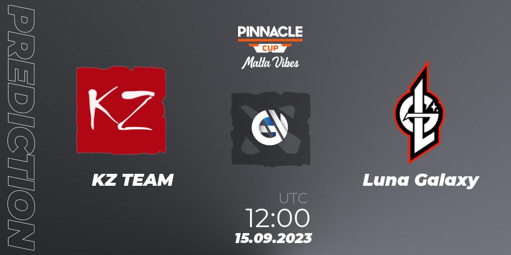 KZ TEAM vs Luna Galaxy: Betting TIp, Match Prediction. 15.09.2023 at 12:00. Dota 2, Pinnacle Cup: Malta Vibes #3