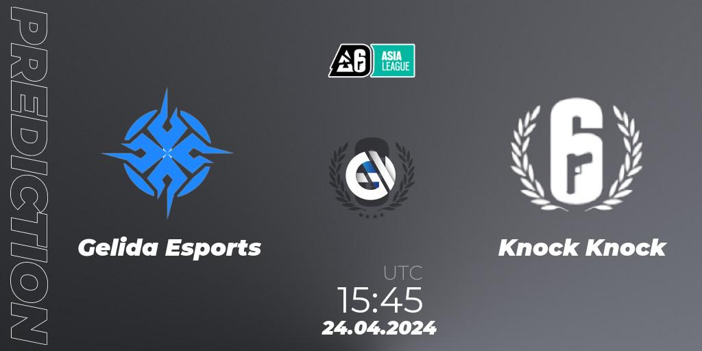 Gelida Esports vs Knock Knock: Betting TIp, Match Prediction. 24.04.2024 at 15:45. Rainbow Six, Asia League 2024 - Stage 1