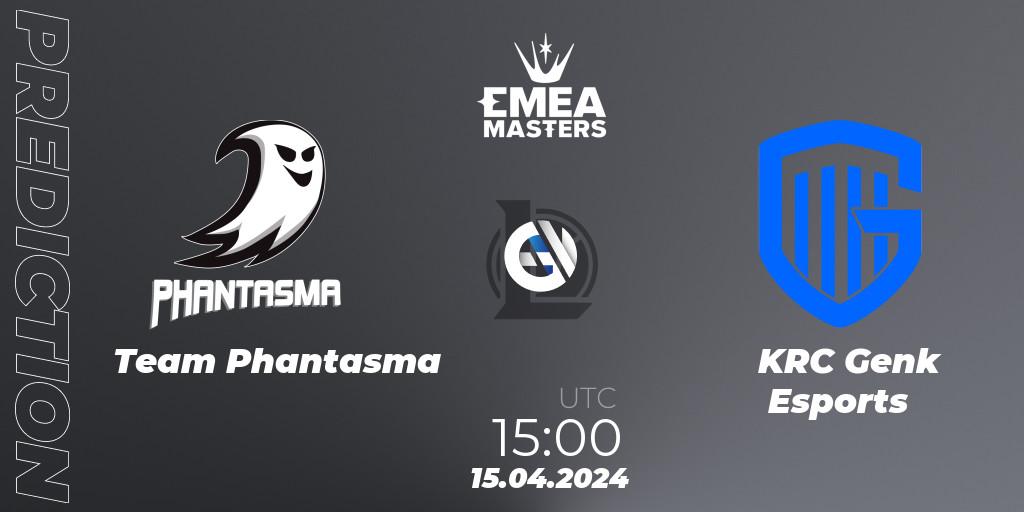 Team Phantasma vs KRC Genk Esports: Betting TIp, Match Prediction. 15.04.2024 at 15:00. LoL, EMEA Masters Spring 2024 - Play-In