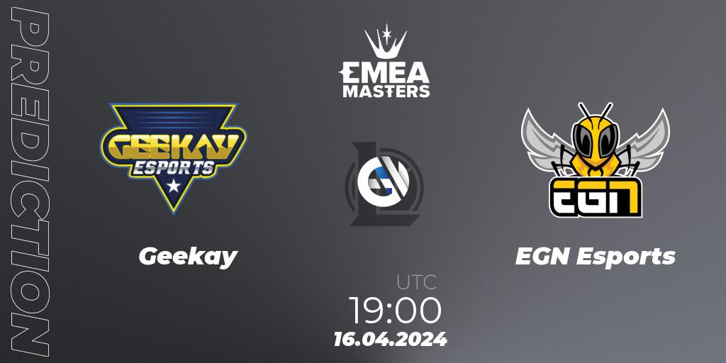 Geekay vs EGN Esports: Betting TIp, Match Prediction. 16.04.24. LoL, EMEA Masters Spring 2024 - Play-In