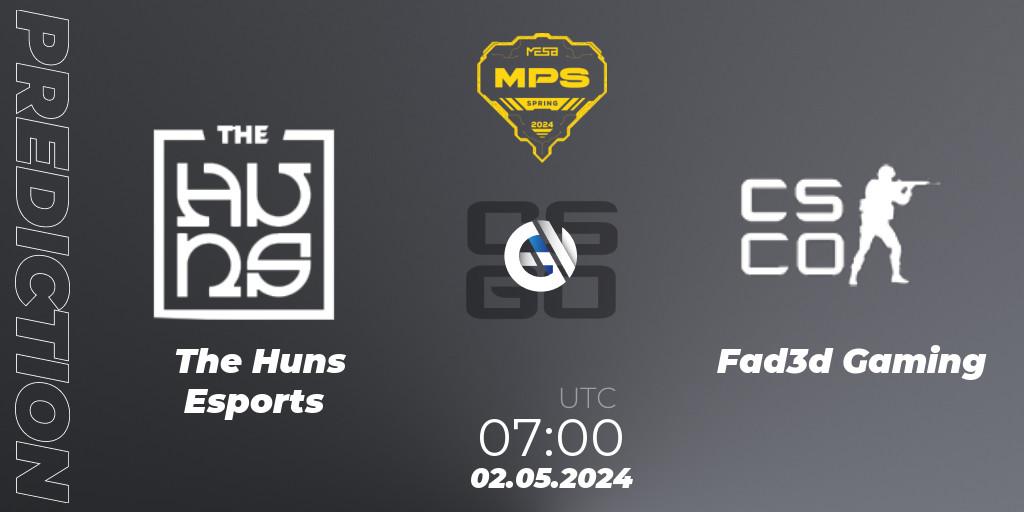 The Huns Esports vs Fad3d Gaming: Betting TIp, Match Prediction. 02.05.2024 at 07:00. Counter-Strike (CS2), MESA Pro Series: Spring 2024