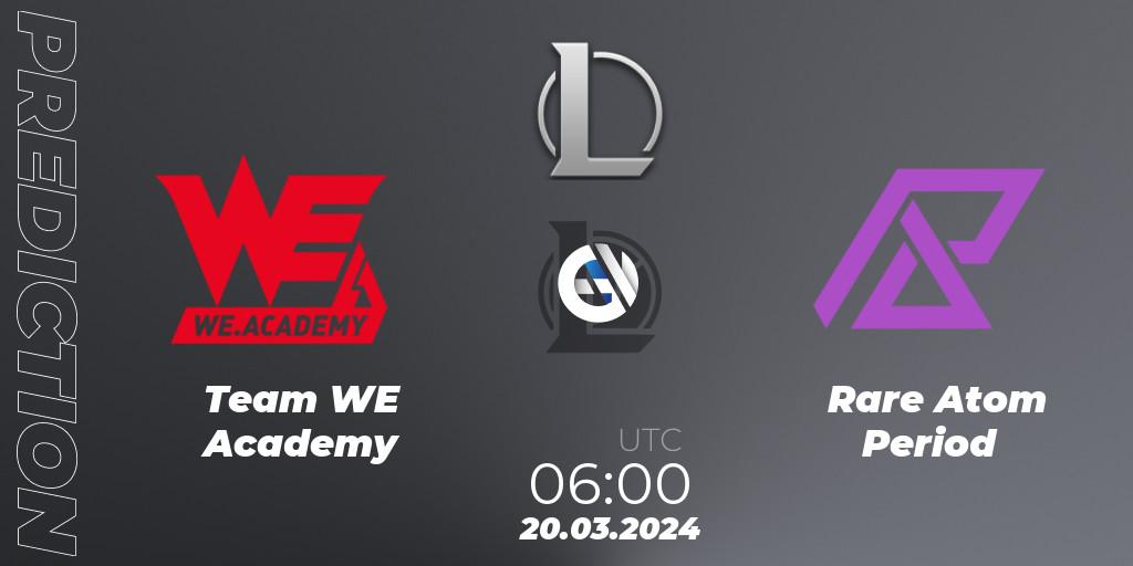 Team WE Academy vs Rare Atom Period: Betting TIp, Match Prediction. 20.03.24. LoL, LDL 2024 - Stage 1