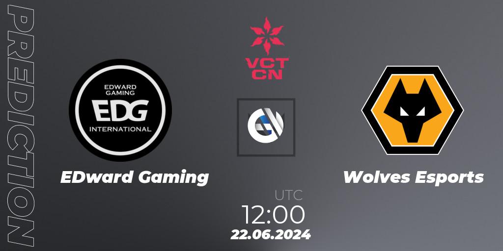 EDward Gaming vs Wolves Esports: Betting TIp, Match Prediction. 22.06.2024 at 11:30. VALORANT, VALORANT Champions Tour China 2024: Stage 2 - Group Stage