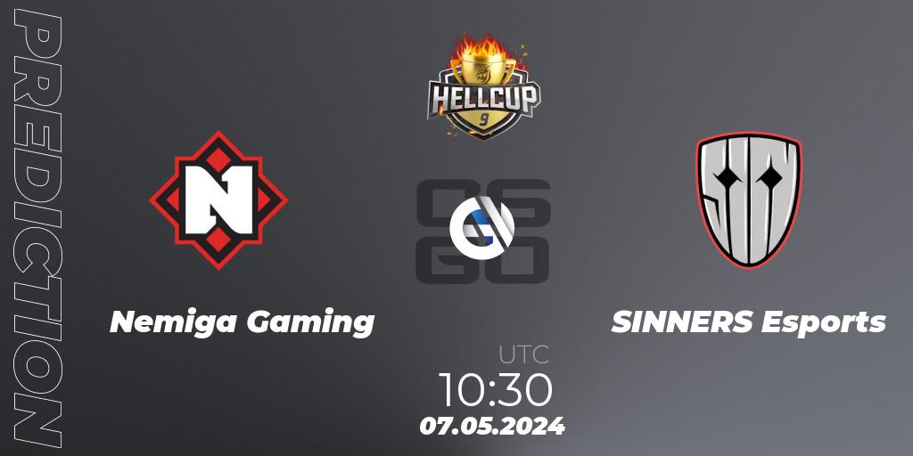 Nemiga Gaming vs SINNERS Esports: Betting TIp, Match Prediction. 07.05.2024 at 10:45. Counter-Strike (CS2), HellCup #9