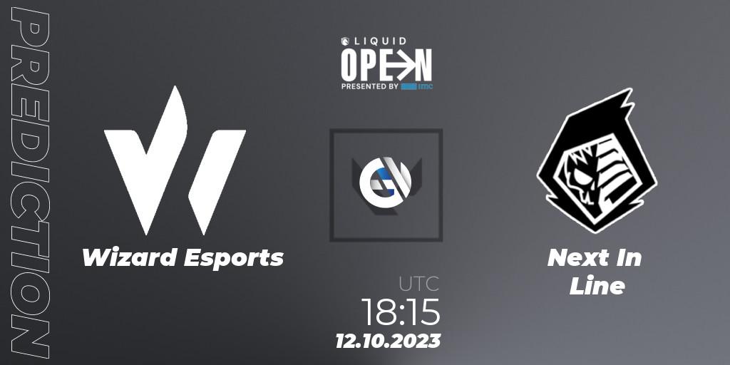Wizard Esports vs Next In Line: Betting TIp, Match Prediction. 13.10.2023 at 16:00. VALORANT, Liquid Open 2023 - Europe