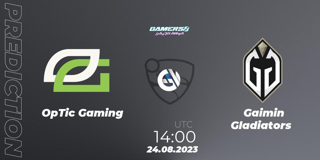 OpTic Gaming vs Gaimin Gladiators: Betting TIp, Match Prediction. 24.08.2023 at 14:00. Rocket League, Gamers8 2023