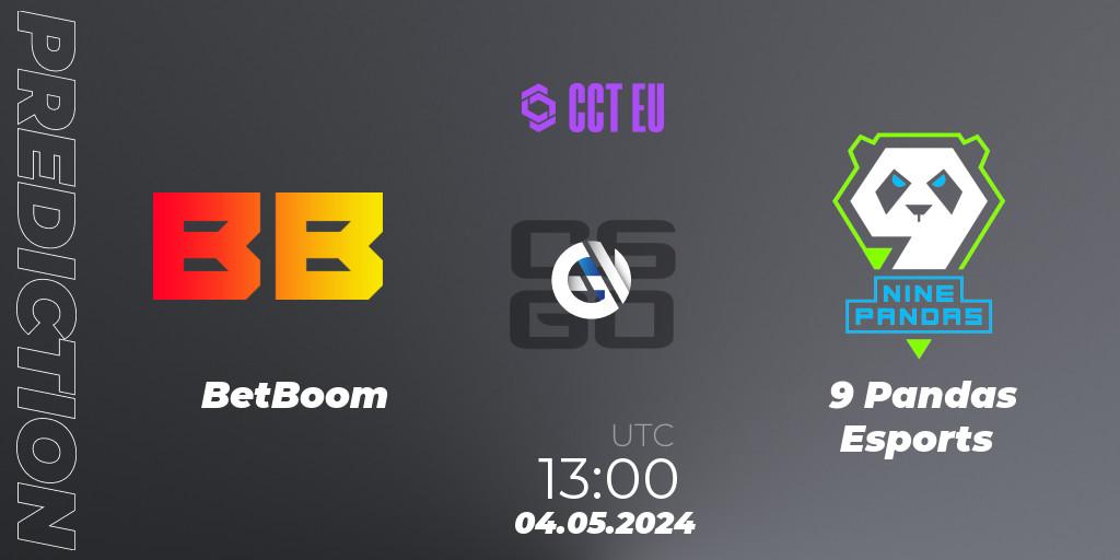 BetBoom vs 9 Pandas Esports: Betting TIp, Match Prediction. 04.05.2024 at 13:00. Counter-Strike (CS2), CCT Season 2 Europe Series 1