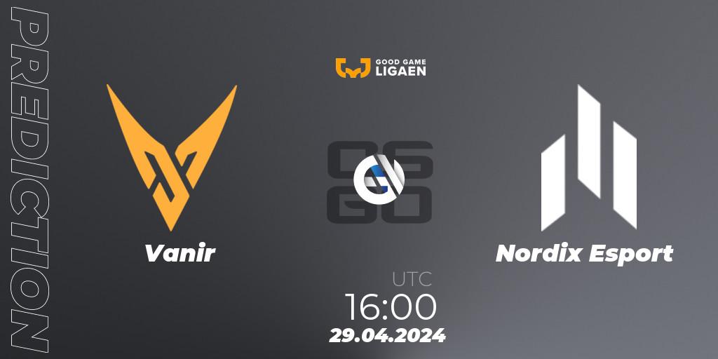 Vanir vs Nordix Esport: Betting TIp, Match Prediction. 29.04.2024 at 16:00. Counter-Strike (CS2), Good Game-ligaen Spring 2024
