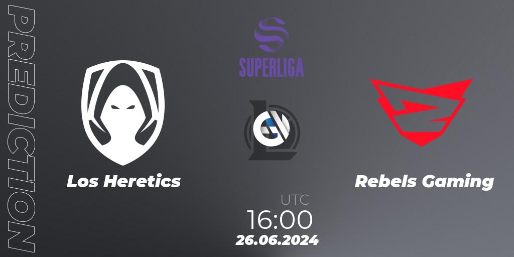 Los Heretics vs Rebels Gaming: Betting TIp, Match Prediction. 26.06.2024 at 16:00. LoL, LVP Superliga Summer 2024