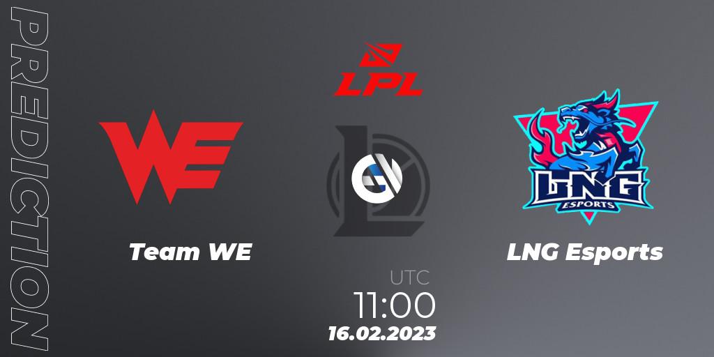 Team WE vs LNG Esports: Betting TIp, Match Prediction. 16.02.23. LoL, LPL Spring 2023 - Group Stage