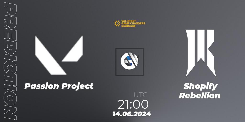 Passion Project vs Shopify Rebellion: Betting TIp, Match Prediction. 14.06.2024 at 21:00. VALORANT, VCT 2024: Game Changers North America Series 2