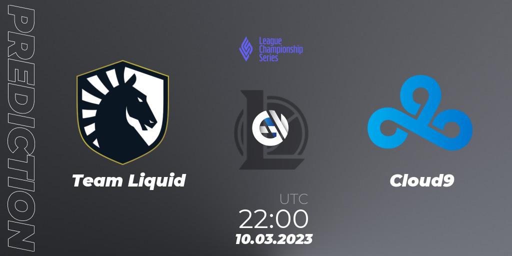 Team Liquid vs Cloud9: Betting TIp, Match Prediction. 10.03.23. LoL, LCS Spring 2023 - Group Stage
