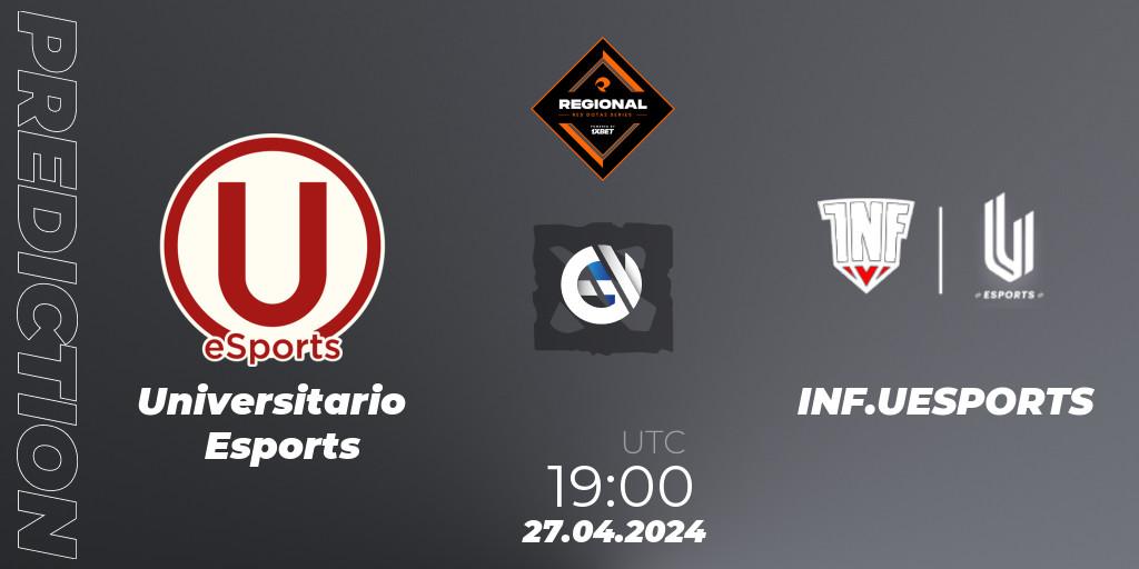 Universitario Esports vs INF.UESPORTS: Betting TIp, Match Prediction. 27.04.24. Dota 2, RES Regional Series: LATAM #2