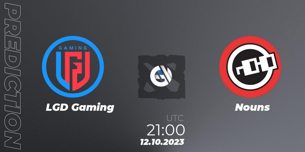 LGD Gaming vs Nouns: Betting TIp, Match Prediction. 12.10.23. Dota 2, The International 2023 - Group Stage