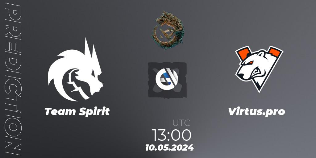 Team Spirit vs Virtus.pro: Betting TIp, Match Prediction. 10.05.2024 at 13:00. Dota 2, PGL Wallachia Season 1 - Group Stage