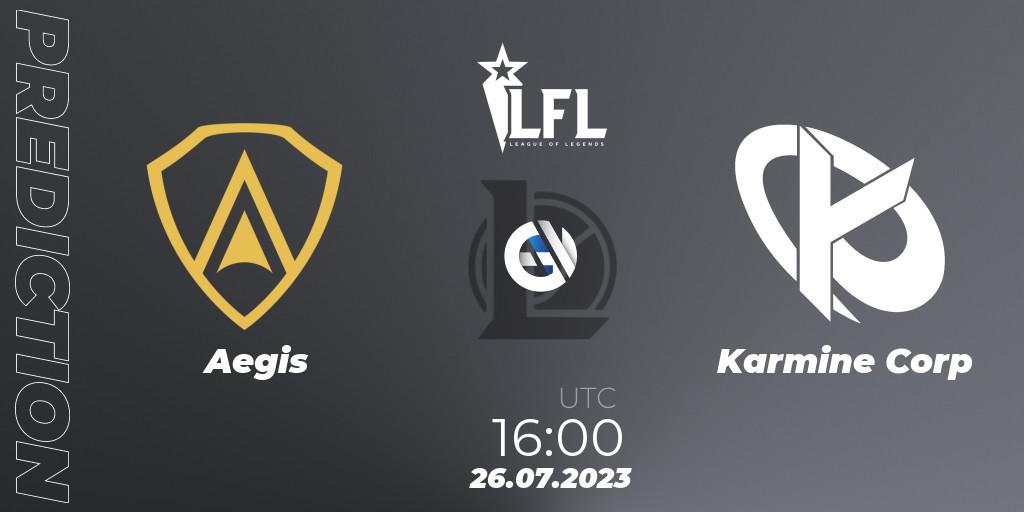 Aegis vs Karmine Corp: Betting TIp, Match Prediction. 26.07.23. LoL, LFL Summer 2023 - Group Stage