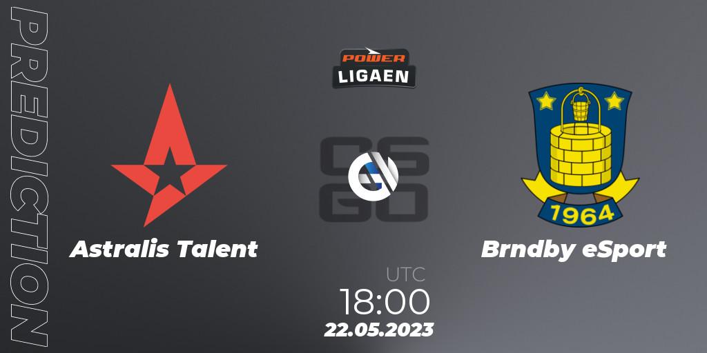 Astralis Talent vs Brøndby eSport: Betting TIp, Match Prediction. 22.05.2023 at 18:00. Counter-Strike (CS2), Dust2.dk Ligaen Season 23