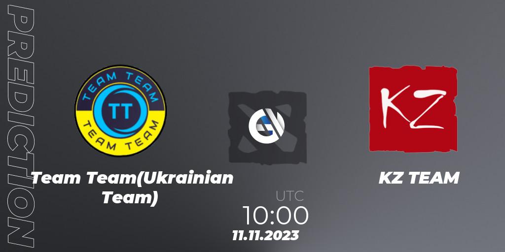 Team Team(Ukrainian Team) vs KZ TEAM: Betting TIp, Match Prediction. 26.11.23. Dota 2, European Pro League Season 14