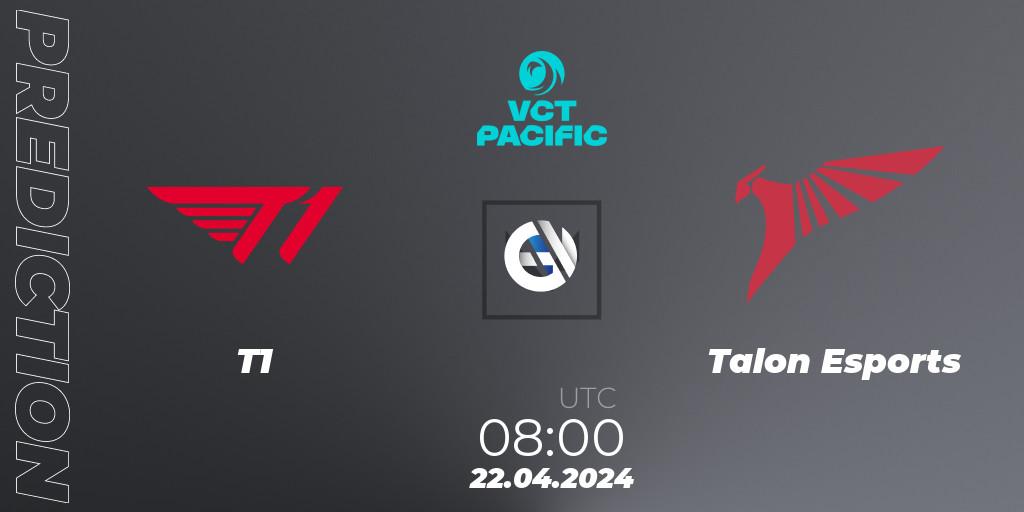 T1 vs Talon Esports: Betting TIp, Match Prediction. 22.04.24. VALORANT, VALORANT Champions Tour 2024: Pacific League - Stage 1 - Group Stage