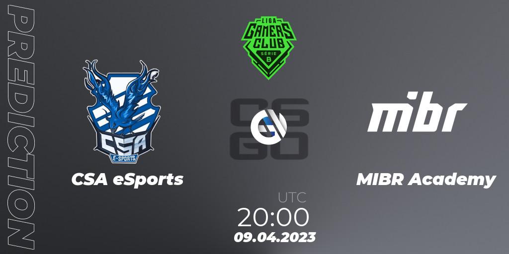 CSA eSports vs MIBR Academy: Betting TIp, Match Prediction. 09.04.2023 at 20:00. Counter-Strike (CS2), Gamers Club Liga Série B: March 2023
