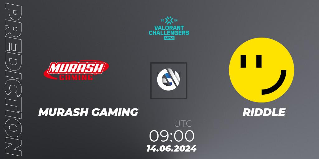 MURASH GAMING vs RIDDLE: Betting TIp, Match Prediction. 14.06.2024 at 09:00. VALORANT, VALORANT Challengers Japan 2024: Split 2