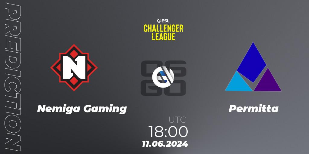 Nemiga Gaming vs Permitta: Betting TIp, Match Prediction. 11.06.2024 at 18:00. Counter-Strike (CS2), ESL Challenger League Season 47 Relegation: Europe