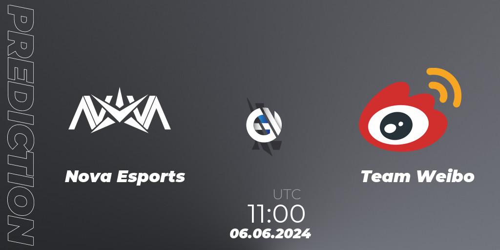 Nova Esports vs Team Weibo: Betting TIp, Match Prediction. 06.06.2024 at 11:00. Wild Rift, Wild Rift Super League Summer 2024 - 5v5 Tournament Group Stage