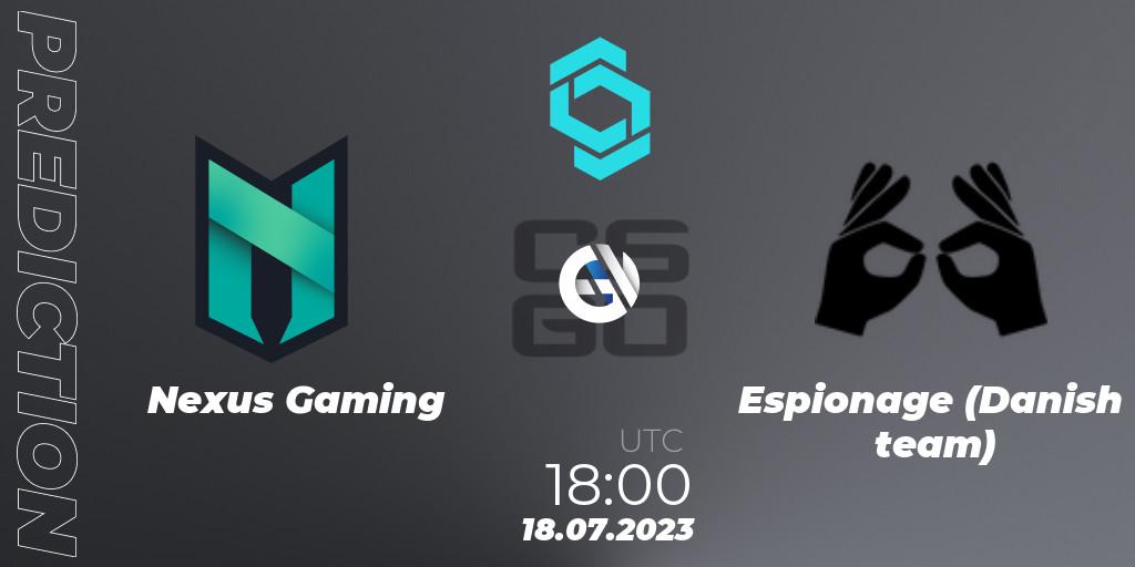 Nexus Gaming vs Espionage: Betting TIp, Match Prediction. 18.07.23. CS2 (CS:GO), CCT North Europe Series #6