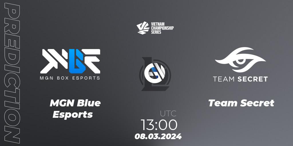 MGN Blue Esports vs Team Secret: Betting TIp, Match Prediction. 08.03.24. LoL, VCS Dawn 2024 - Group Stage