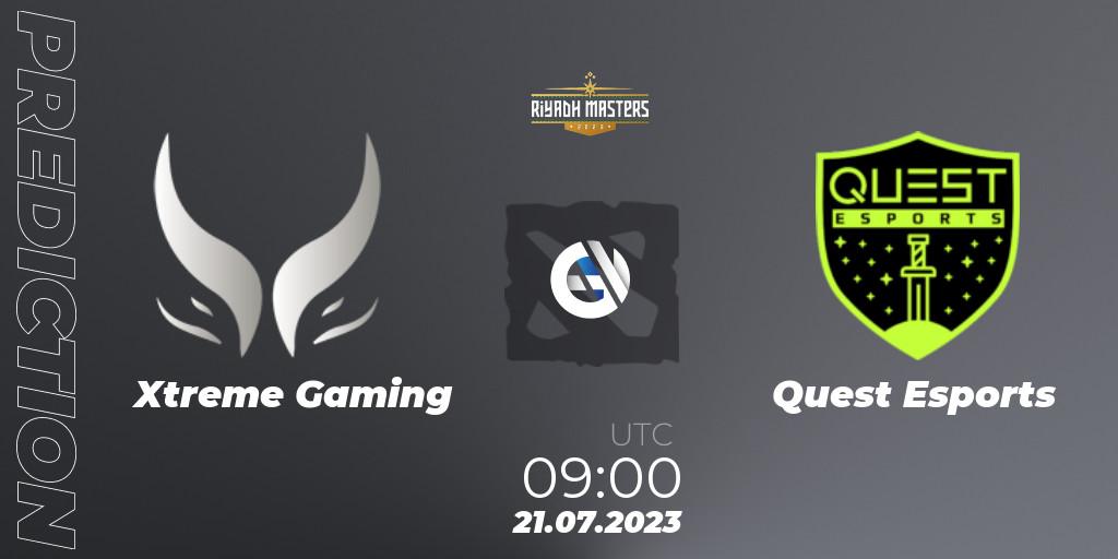 Xtreme Gaming vs PSG Quest: Betting TIp, Match Prediction. 21.07.2023 at 09:10. Dota 2, Riyadh Masters 2023 - Group Stage