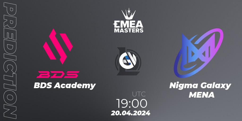 BDS Academy vs Nigma Galaxy MENA: Betting TIp, Match Prediction. 20.04.24. LoL, EMEA Masters Spring 2024 - Group Stage
