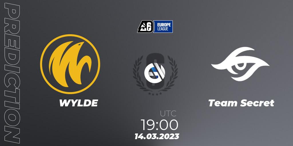 WYLDE vs Team Secret: Betting TIp, Match Prediction. 14.03.2023 at 18:15. Rainbow Six, Europe League 2023 - Stage 1