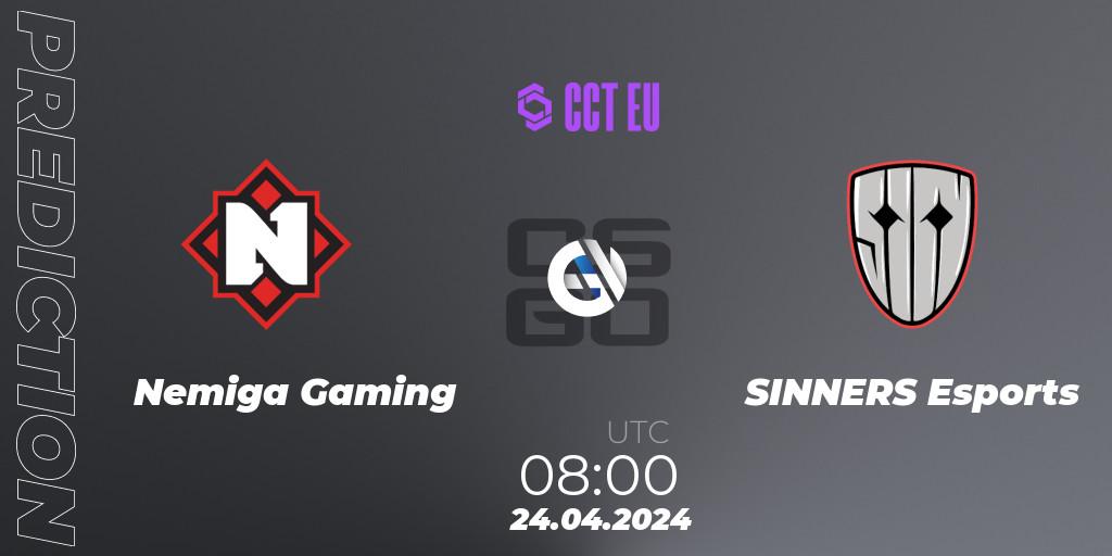 Nemiga Gaming vs SINNERS Esports: Betting TIp, Match Prediction. 24.04.24. CS2 (CS:GO), CCT Season 2 Europe Series 1