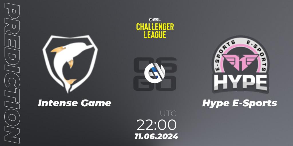 Intense Game vs Hype E-Sports: Betting TIp, Match Prediction. 11.06.2024 at 22:00. Counter-Strike (CS2), ESL Challenger League Season 47 Relegation: South America